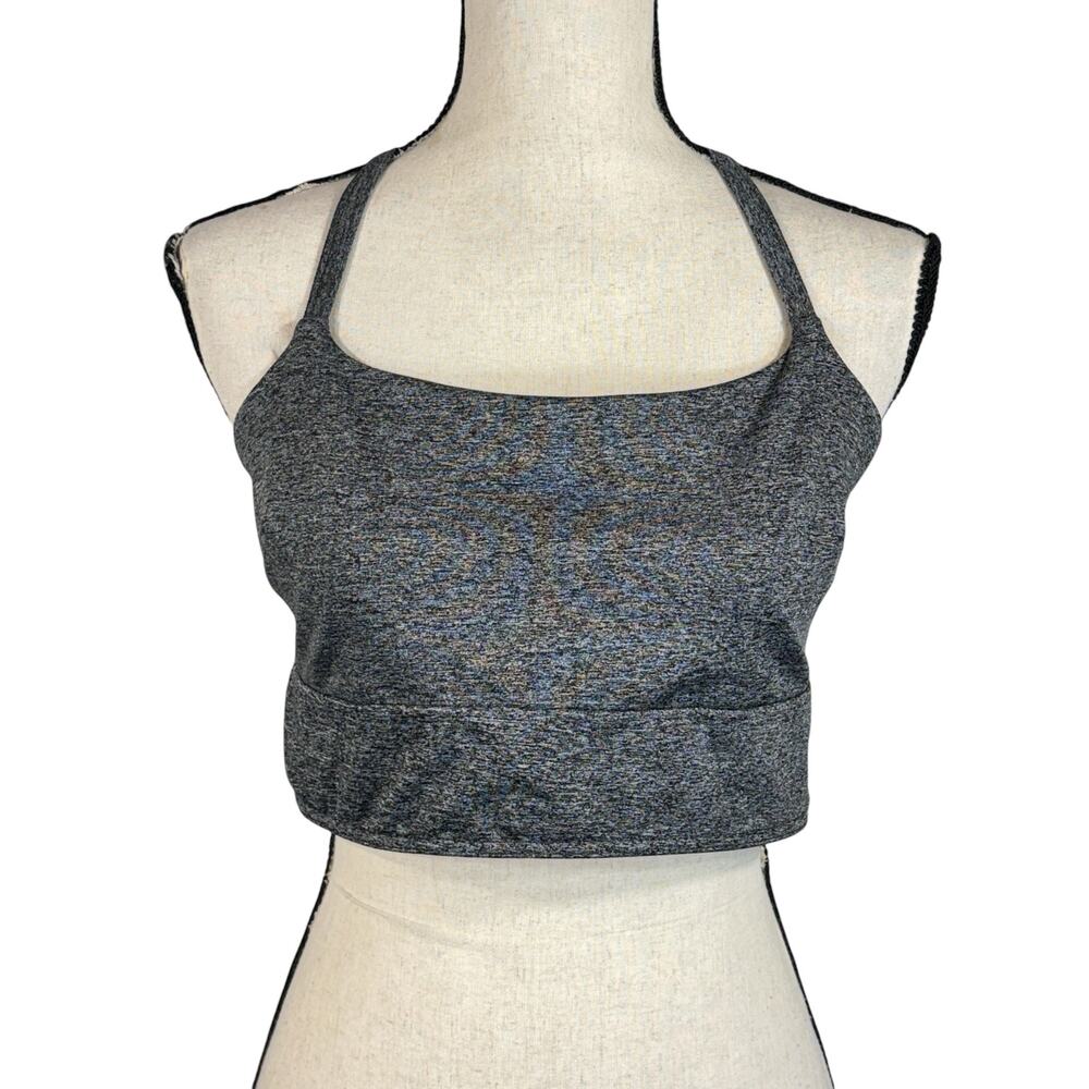 SOMA Sport X-Large Yoga Sports Bra Strappy Ring RacerBack Stretch Pullover Gray